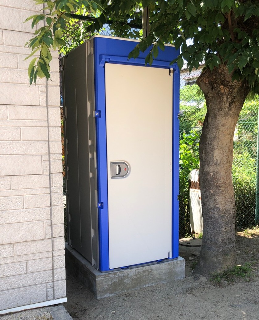 町の集会場の外部トイレ改修　ハマネツ　トイレユニット
