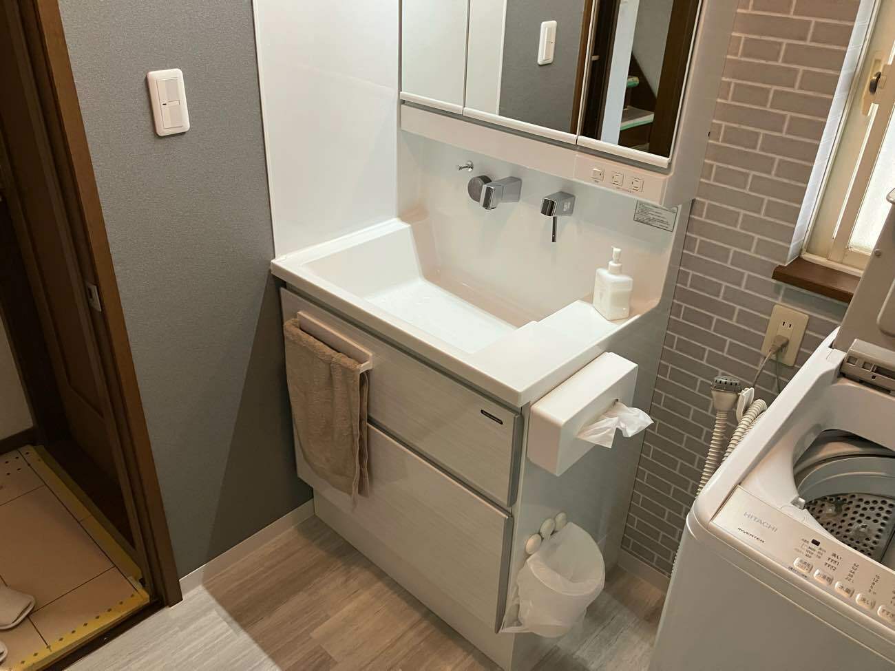 東大阪市で洗面台取り替え工事をさせていただきました！