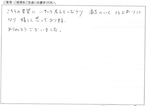 キッチンリフォーム/工事をご依頼いただきありがとうございました。