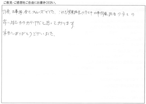 キッチン・内装リフォーム/工事をご依頼いただきありがとうございました。